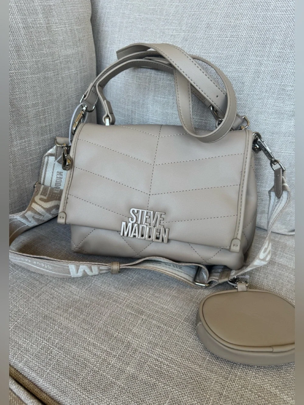 Steven Madden tan crossbody bag NWT